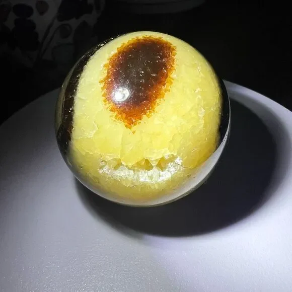 Septarian Crystal‎ Sphere with UV Reaction (#2) - Picture 4 of 14